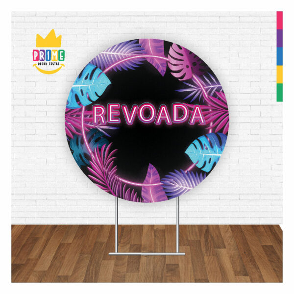 Painel Redondo 3D Revoada Tecido Sublimado 1,50m x 1,50m - Image 2