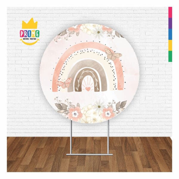 Painel Redondo 3D Boho Elefante Tecido Sublimado 1,50m x 1,50m - Image 2
