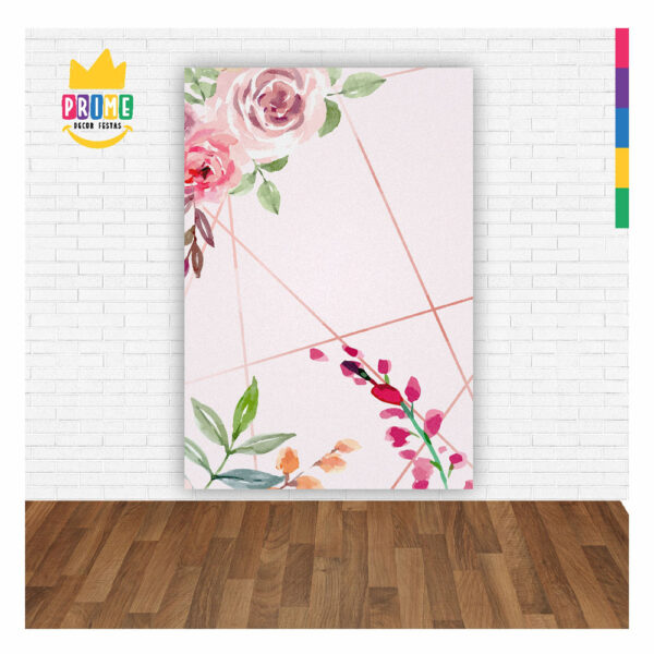 Painel de Festa Retangular 3D Floral casadinho 1,50m x 2,20 - Image 2
