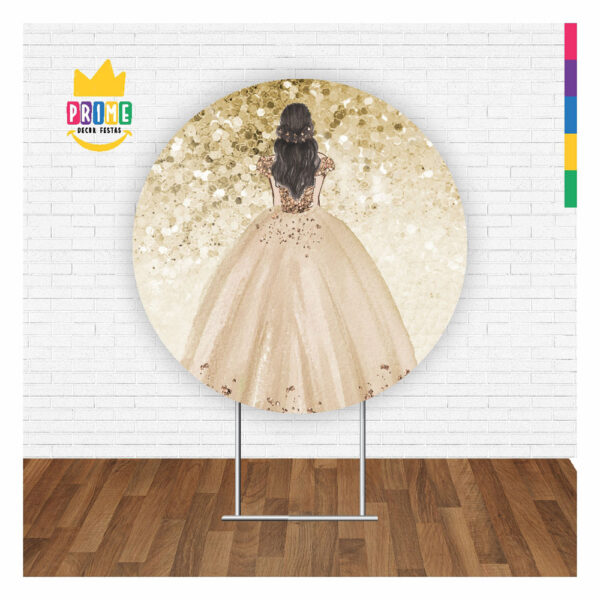 Painel Redondo 3D 15 Anos Tecido Sublimado 1,50m x 1,50m - Image 2