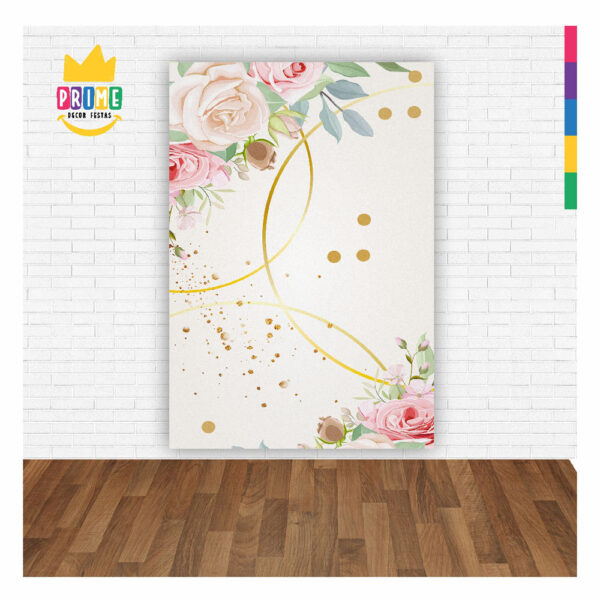 Painel de Festa Retangular 3D Floral casadinho 1,50m x 2,20 - Image 2