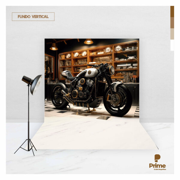 Fundo Fotográfico Cenário Dia dos Pais Moto Tecido 2,20m x 1,50m F1058 - Image 2