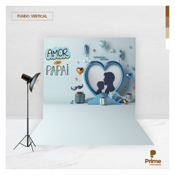 Fundo Fotográfico Dia dos Pais- Amor do Papai Tecido 2,20m x 1,50m F1078 - Image 2