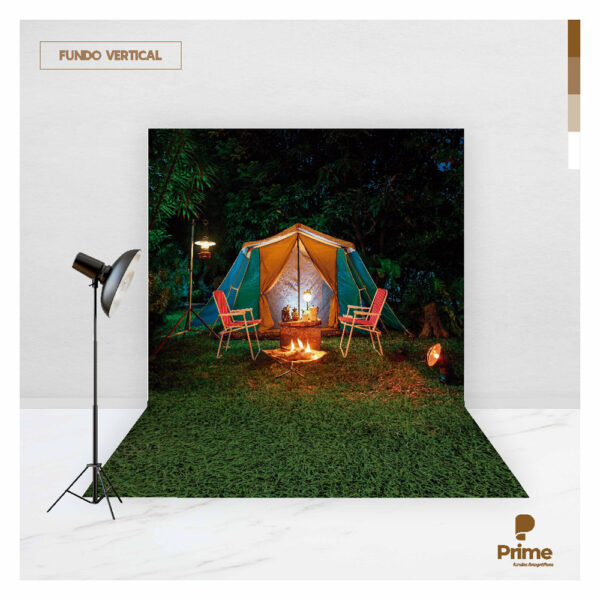 Fundo Fotográfico Cenário Dia dos Pais Acampamento Tecido 2,20m x 1,50m F1071 - Image 2