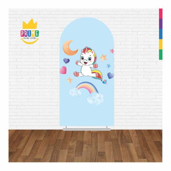 Painel De Festa Romano Decorativo Unicórnio Cute - Image 2