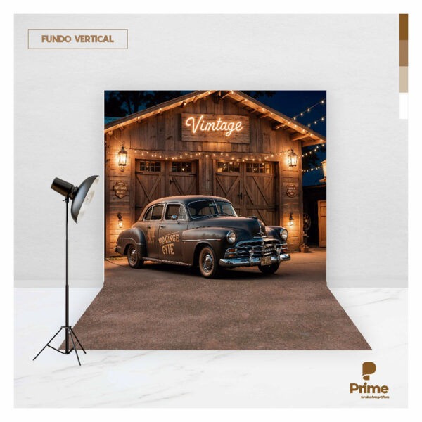 Fundo Fotográfico Cenário Dia dos Pais Carro Vintage Tecido 2,20m x 1,50m F1092 - Image 2