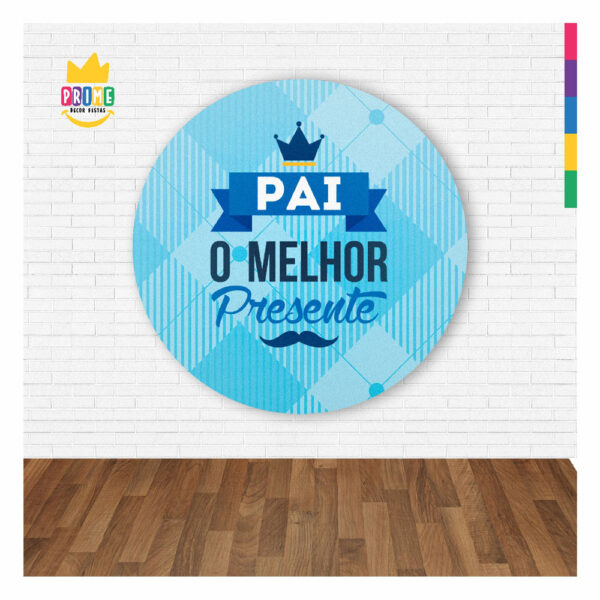 Painel Redondo 3D Dia dos Pais Abre Fácil 1,50m X 1,50m - Image 2