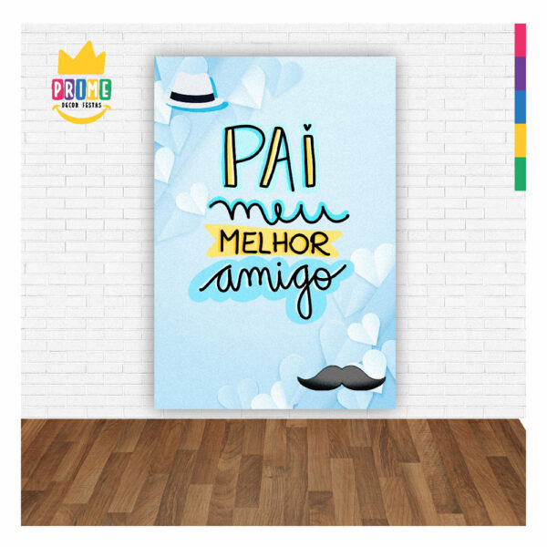 Painel de Festa Retangular 3D Dia dos Pais casadinho 1,50m x 2,20 - Image 2
