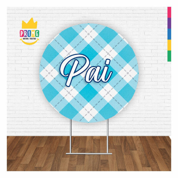 Painel Redondo Dia dos Pais 3D Tecido Sublimado 1,50m x 1,50m - Image 2