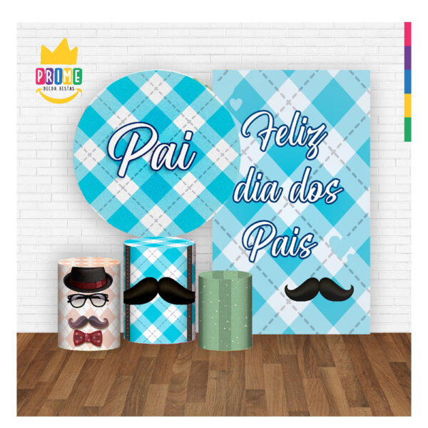 Kit Casado Dia dos Pais Painel Redondo Trio Capas Cilindro Retangular - Image 2