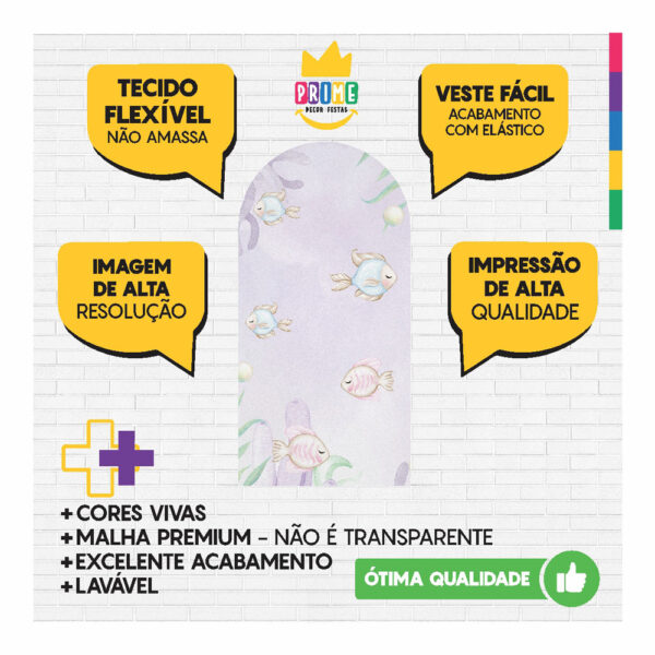 Painel De Festa Romano Decorativo Fundo do Mar  - CLD681 - Image 3