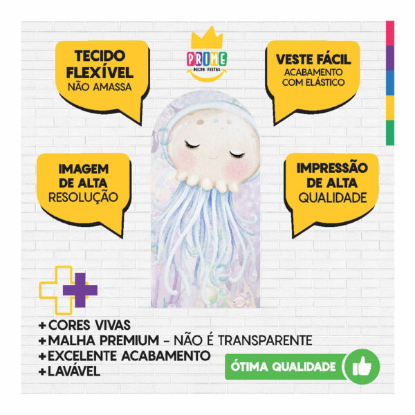 Painel De Festa Romano Decorativo Fundo do Mar  - CLD681 - Image 3