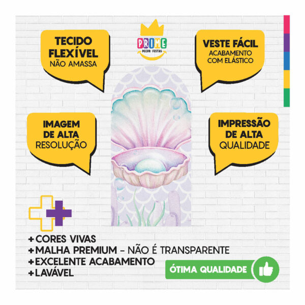 Painel De Festa Romano Decorativo Fundo do Mar  - CLD681 - Image 3
