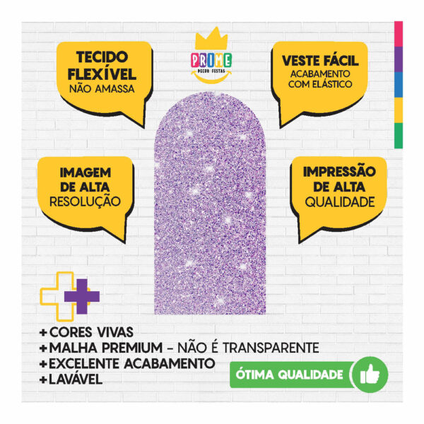 Painel De Festa Romano Decorativo Glitter  - CLD683 - Image 3