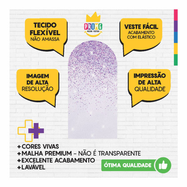 Painel De Festa Romano Decorativo Glitter  - CLD683 - Image 3