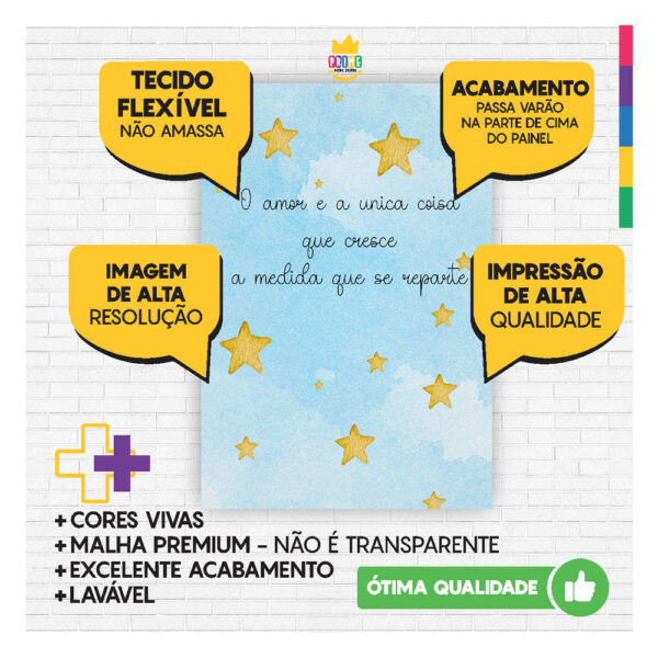 Kit Casado Pequeno Príncipe Painel Redondo Trio Capas Cilindro Retangular Vertical Em Tecido - Image 4