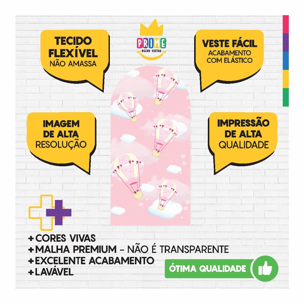 Painel De Festa Romano Decorativo Ursinho Aviador - CLD699 - Imagem 3