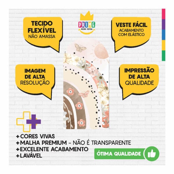 Painel De Festa Romano Decorativo Boho Elefante - CLD667 - Image 3