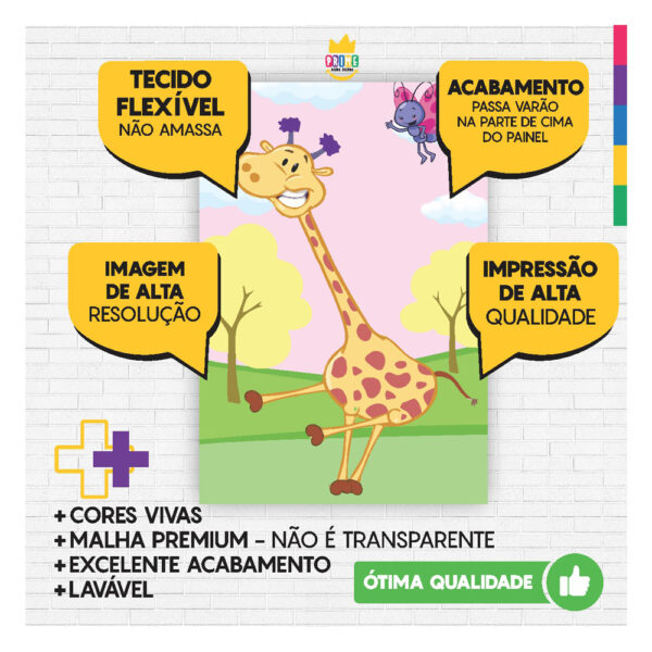 Kit Casado Galinha Pintadinha Painel Redondo Trio Capas Cilindro Retangular - Image 4