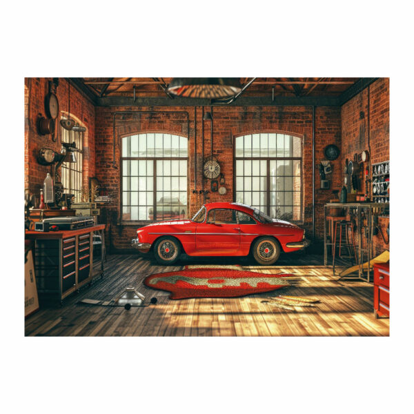 Fundo Fotográfico Cenário Dia dos Pais Garagem Tecido 2,20m x 1,50m F1061 - Image 3