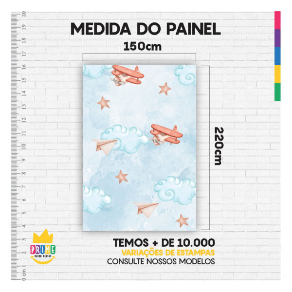 Painel de Festa Retangular 3D Ursinho casadinho 1,50m x 2,20 - Image 4