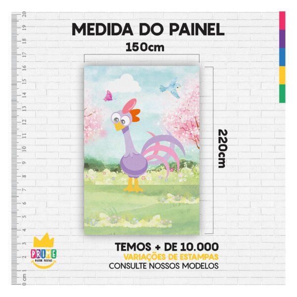 Kit Casado Galinha Pintadinha Painel Redondo Trio Capas Cilindro Retangular - Image 5