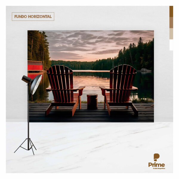 Fundo Fotográfico Cenário Dia dos Pais Lago Tecido 2,20m x 1,50m F1068 - Image 4
