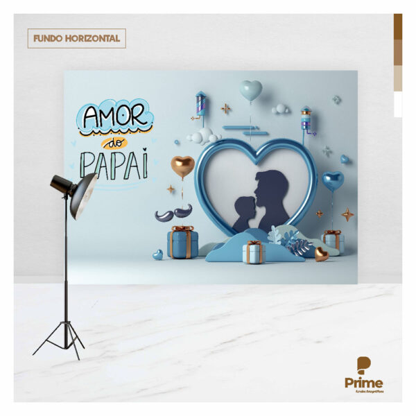 Fundo Fotográfico Dia dos Pais- Amor do Papai Tecido 2,20m x 1,50m F1078 - Image 4