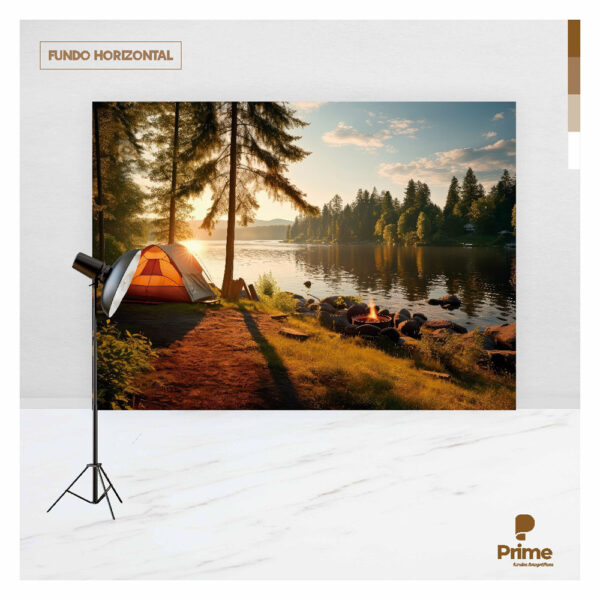 Fundo Fotográfico Cenário Dia dos Pais Acampamento Tecido 2,20m x 1,50m F1070 - Image 4
