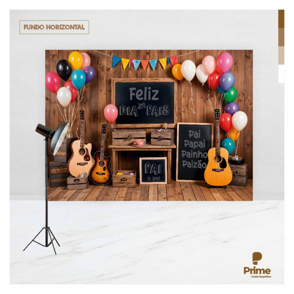Fundo Fotográfico Cenário Feliz Dia dos Pais Tecido 2,20m x 1,50m F1065 - Image 4
