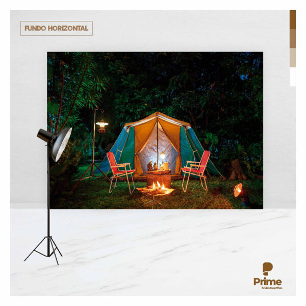 Fundo Fotográfico Cenário Dia dos Pais Acampamento Tecido 2,20m x 1,50m F1071 - Image 4