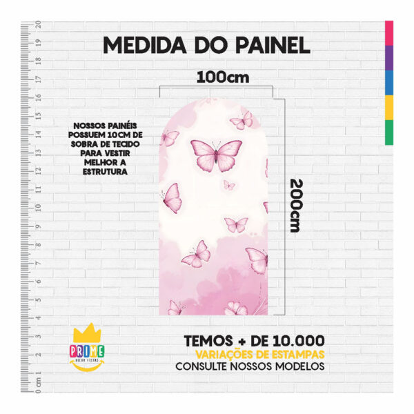 Painel De Festa Romano Decorativo Borboleta Rosa - Image 4