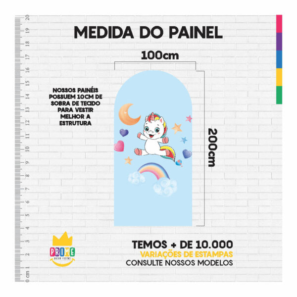 Painel De Festa Romano Decorativo Unicórnio Cute - Image 4