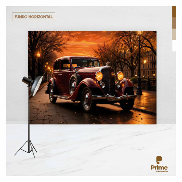 Fundo Fotográfico Cenário Dia dos Pais Carro Outono Tecido 2,20m x 1,50m F1091 - Image 4