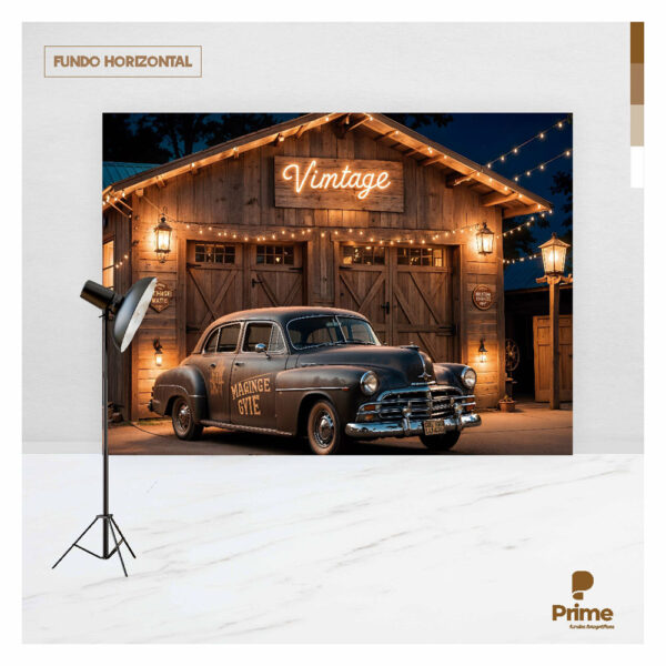 Fundo Fotográfico Cenário Dia dos Pais Carro Vintage Tecido 2,20m x 1,50m F1092 - Image 4