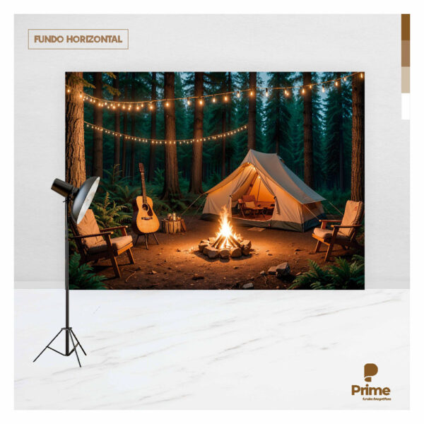 Fundo Fotográfico Cenário Dia dos Pais Acampamento Tecido 2,20m x 1,50m F1097 - Image 4