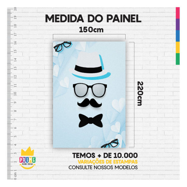 Painel de Festa Retangular 3D Dia dos Pais casadinho 1,50m x 2,20 - Image 4