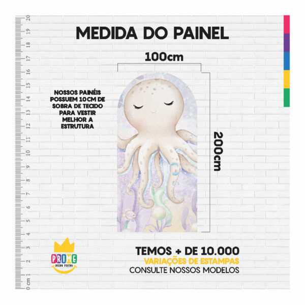 Painel De Festa Romano Decorativo Fundo do Mar  - CLD681 - Image 4