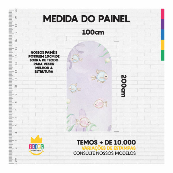 Painel De Festa Romano Decorativo Fundo do Mar  - CLD681 - Image 4