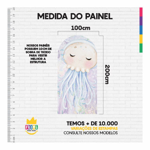 Painel De Festa Romano Decorativo Fundo do Mar  - CLD681 - Image 4