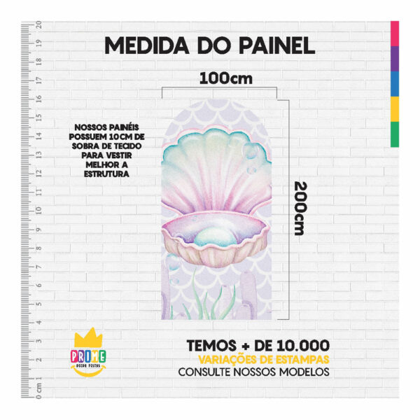 Painel De Festa Romano Decorativo Fundo do Mar  - CLD681 - Image 4