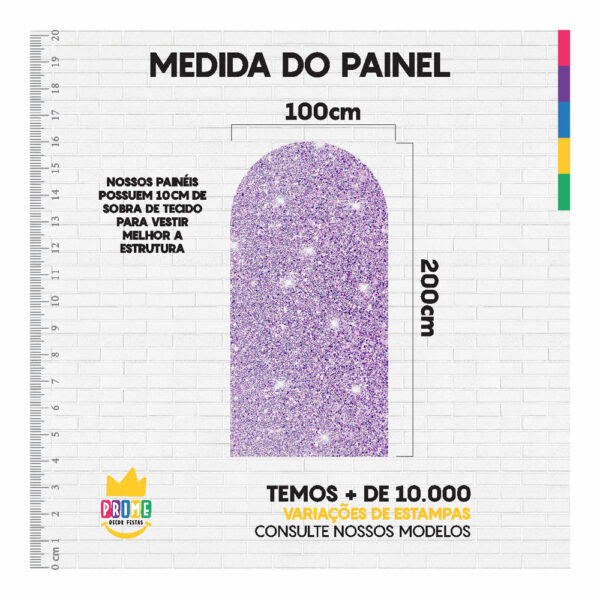 Painel De Festa Romano Decorativo Glitter  - CLD683 - Image 4