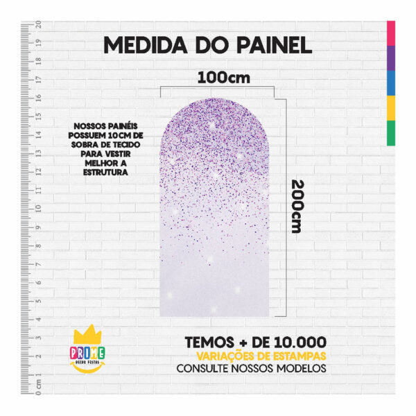 Painel De Festa Romano Decorativo Glitter  - CLD683 - Image 4