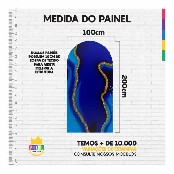 Painel De Festa Romano Decorativo Mármore Azul- CLD686 - Image 4