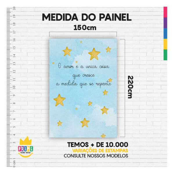 Kit Casado Pequeno Príncipe Painel Redondo Trio Capas Cilindro Retangular Vertical Em Tecido - Image 5