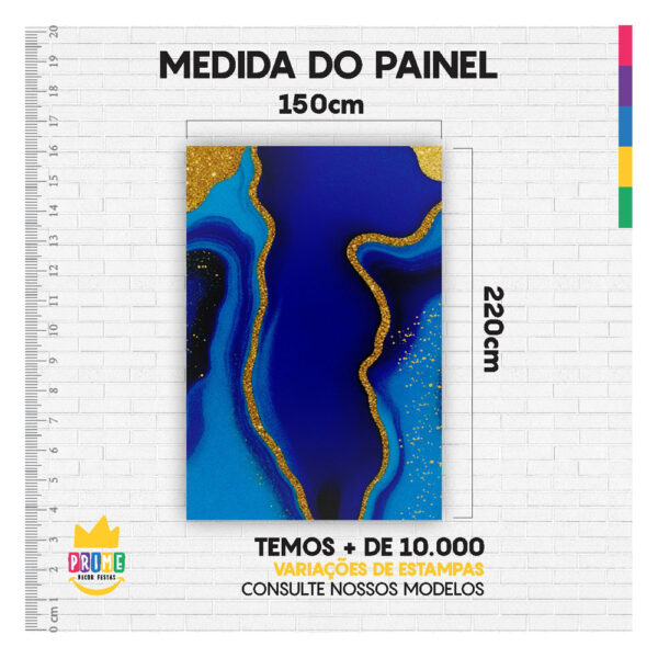 Kit Casado Mármore  Painel Redondo Trio Capas Cilindro Retangular Vertical Em Tecido - Image 4
