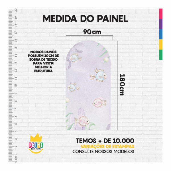 Painel De Festa Romano Decorativo Fundo do Mar  - CLD681 - Image 5