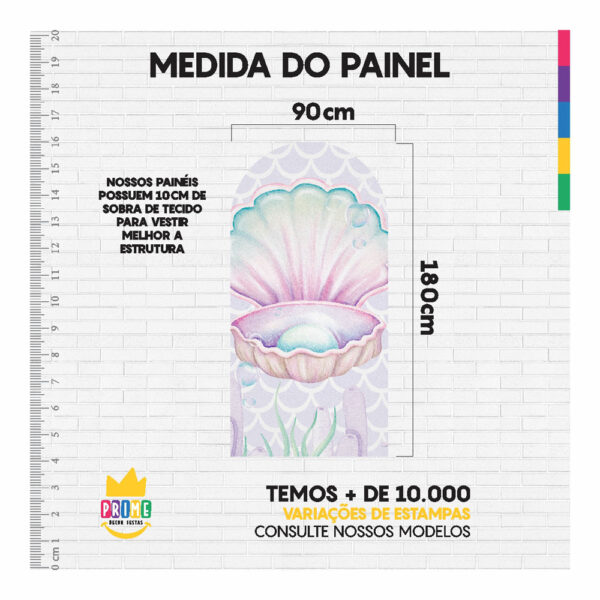 Painel De Festa Romano Decorativo Fundo do Mar  - CLD681 - Image 5
