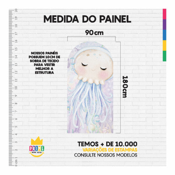 Painel De Festa Romano Decorativo Fundo do Mar  - CLD681 - Image 5