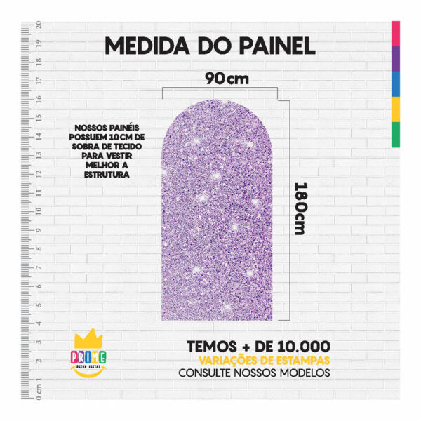 Painel De Festa Romano Decorativo Glitter  - CLD683 - Image 5